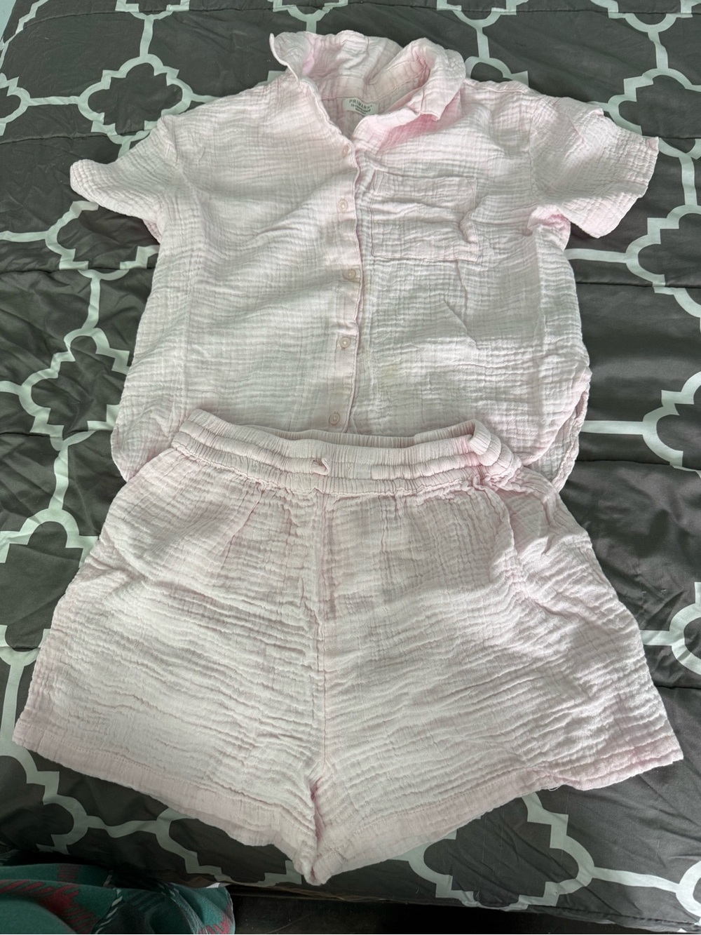 Light Pink Two-Piece Gauze Set